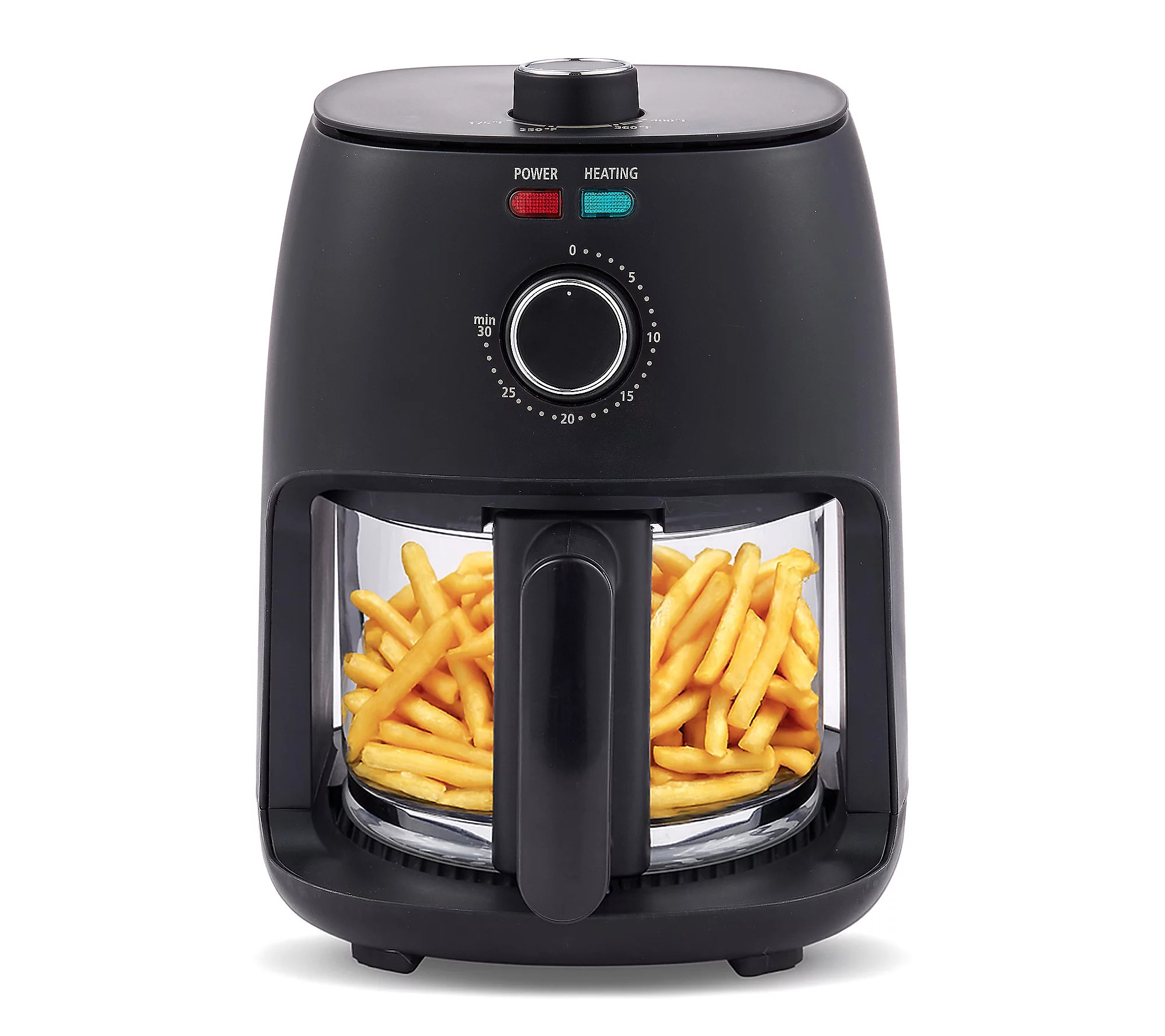 Elite Cuisine 2.3L Glass Air Fryer w/ Ceralast r Fry Rack | QVC