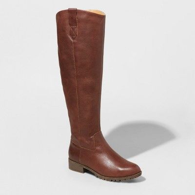 Women's Monica Leather Riding Boots - Universal Thread™ | Target
