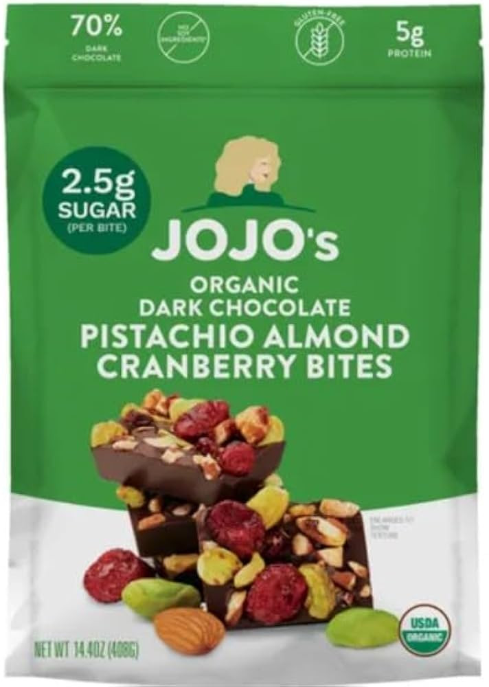 JOJO's Dark Chocolate Pistachio, Almond, Cranberry Snack Mix - 14.4 Ounces | Amazon (US)