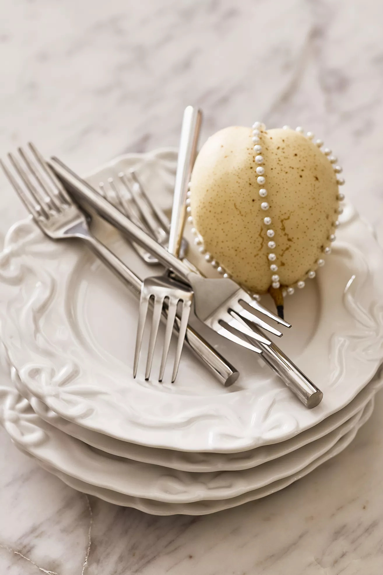 Benedita Bow Stoneware Side Plates, Set of 4 | Anthropologie (US)