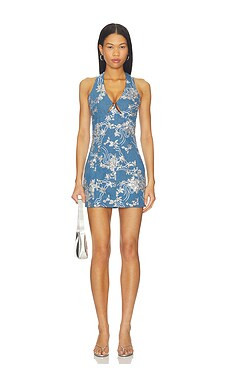ELLIATT Ivena Mini Dress in Mid Blue from Revolve.com | Revolve Clothing (Global)