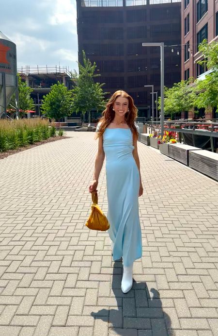 Summertime ☀️ maxi dresses have got me cheesing from cheek to cheek - after moving it feels so good to start to get ready again 🩵 

Amazon Fashion 
Amazon Finds 
Cowgirl Boots 
Sky Blue Maxi Dress 
Gold Statement earrings 


#LTKworkwear #LTKunder100 #LTKsalealert
