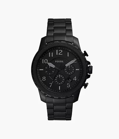 Bowman Chronograph Black Stainless Steel Watch | Fossil (US)
