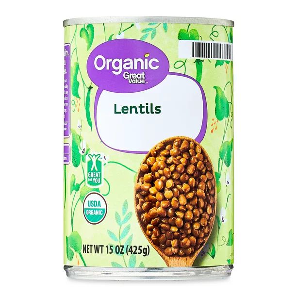 Great Value Organic Lentils, 15 oz Can - Walmart.com | Walmart (US)