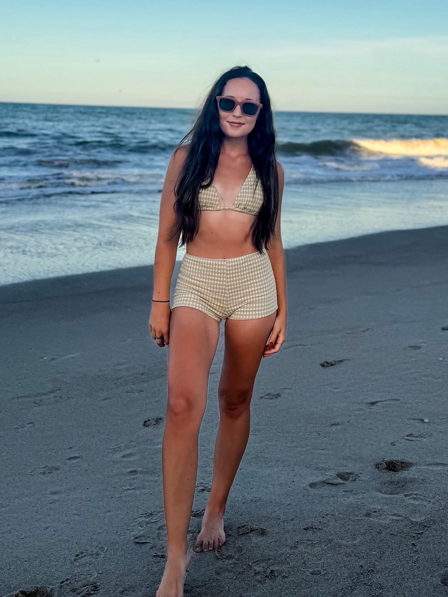 Vintage gingham swimsuit and sunglasses 

#LTKSwim #LTKStyleTip #LTKFindsUnder50