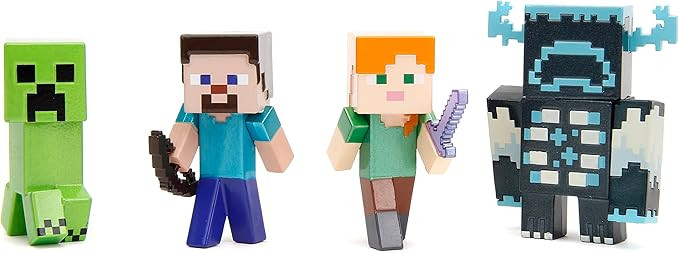 Jada Toys - Minecraft 4-Pack Collectible Figures - 2.5" Diecast Figures - Iconic Characters - Toy... | Amazon (US)
