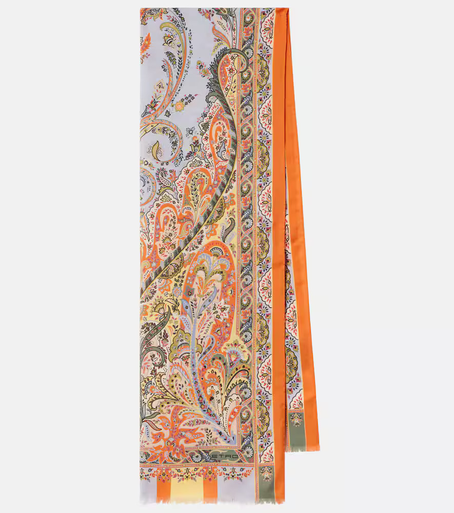 Etro Floral wool and silk scarf | Mytheresa (DACH)