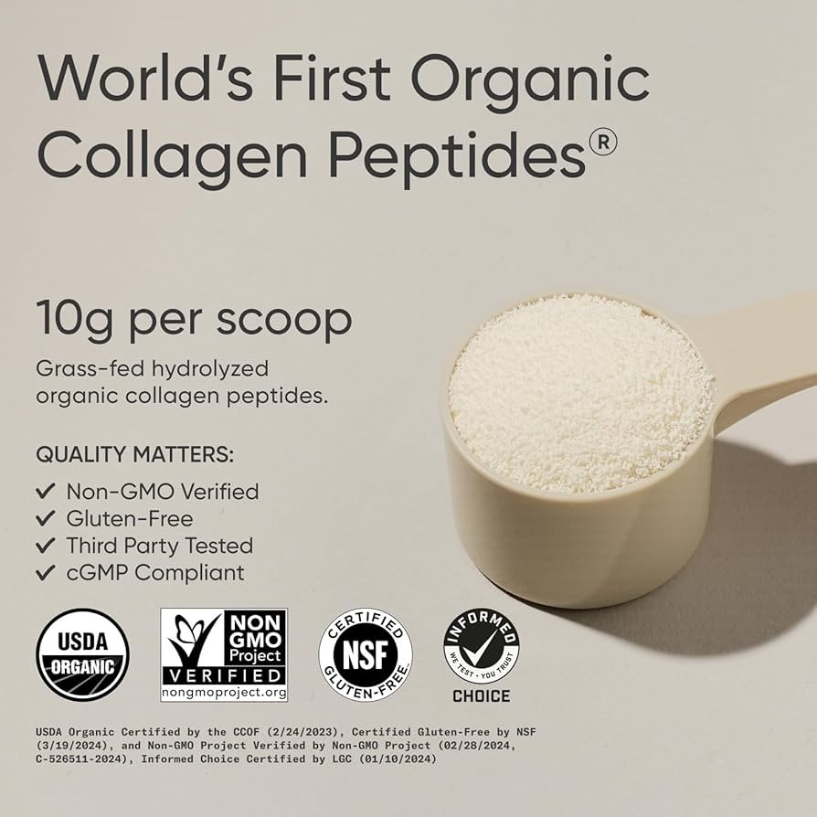 Sports Research Organic Collagen Peptides - Hydrolyzed Type I & III Collagen Protein Powder Made ... | Amazon (US)