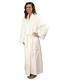 Full-Length Bathrobe - Diamond Jacquard Minx Lined Robe - 100% Cotton - Traditional Shawl Design - S | Amazon (US)