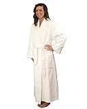 Full-Length Bathrobe - Diamond Jacquard Minx Lined Robe - 100% Cotton - Traditional Shawl Design - S | Amazon (US)