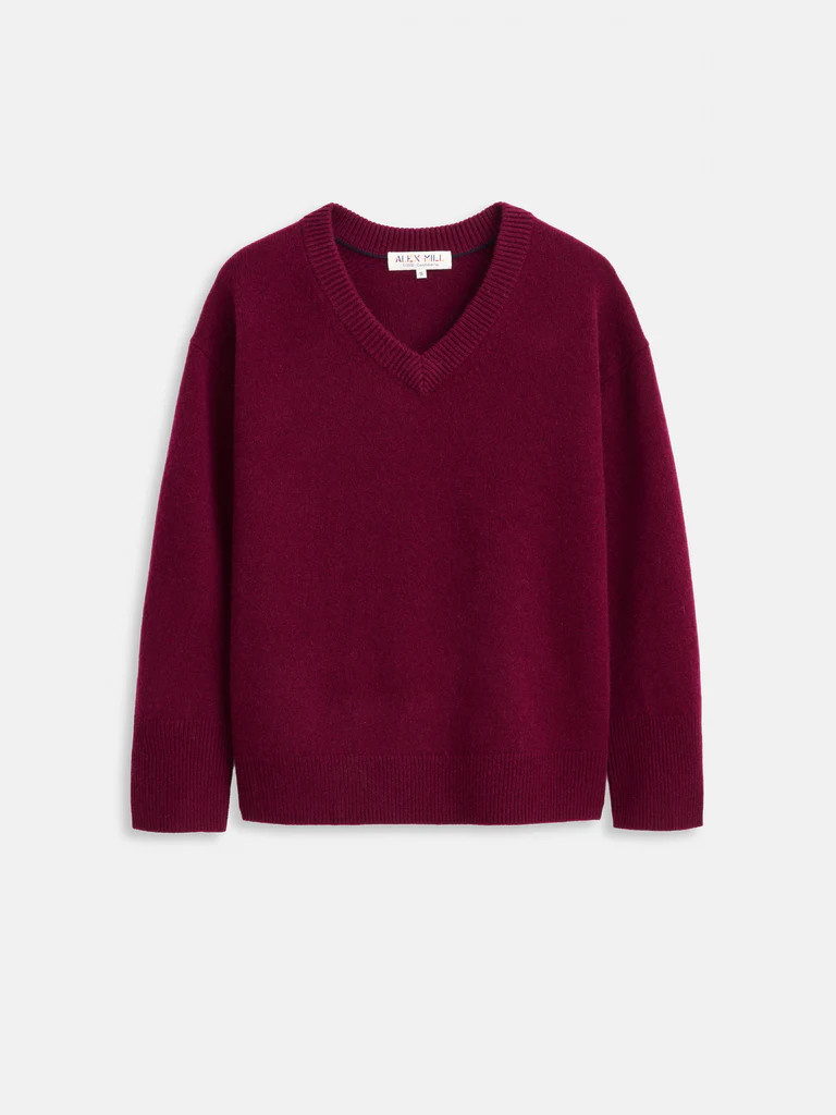 Rowan V-Neck Sweater In Cashmere | Alex Mill