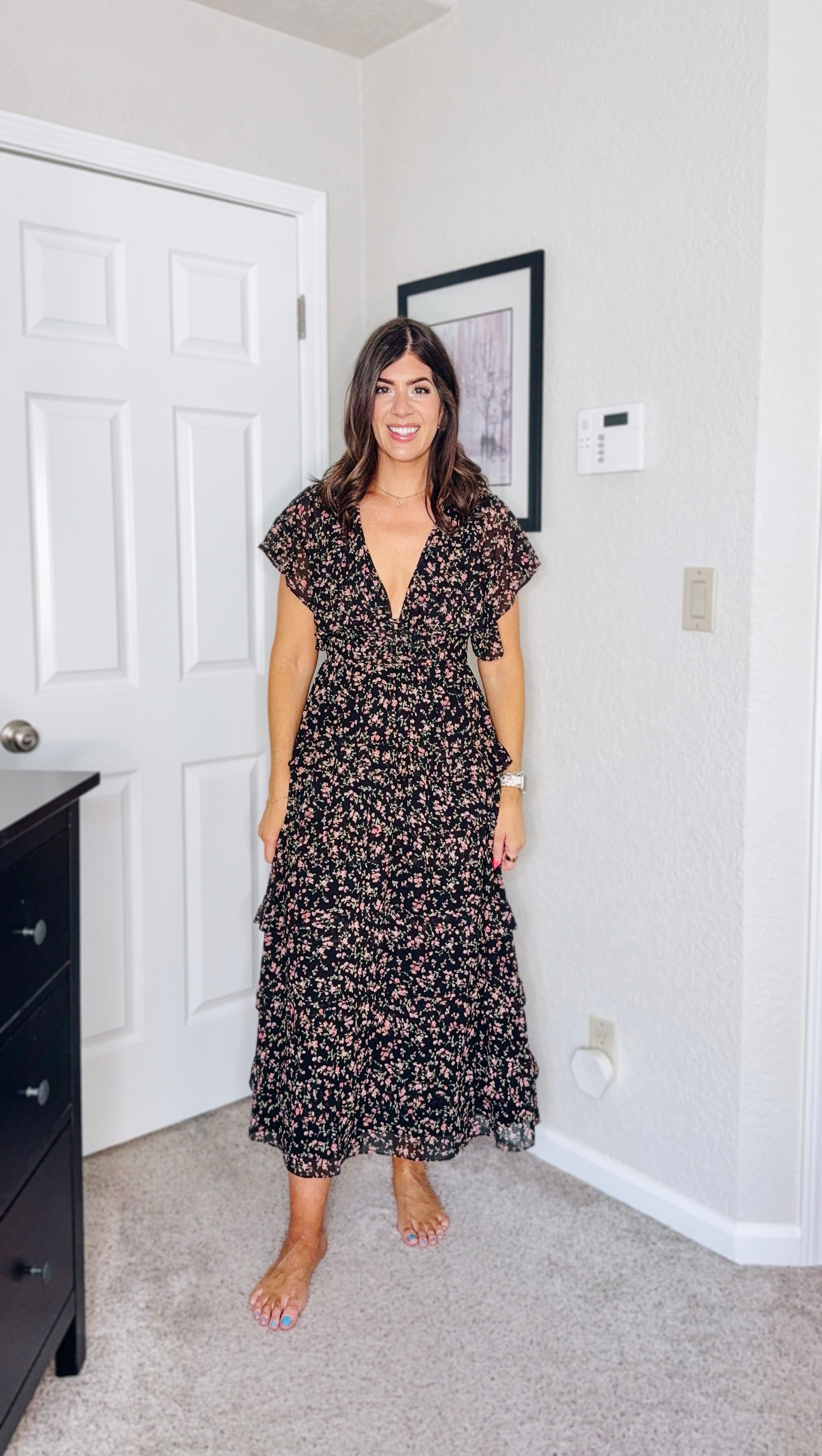 In a medium floral tiered wedding guest dress
Use code mk20

wedding guest dress, midsize wedding guest dresses, summer weddings, formalwear for curves, size inclusive event outfits, dressy fashion finds, cocktail & black tie ready

#LTKFindsUnder100 #LTKWedding #LTKMidsize