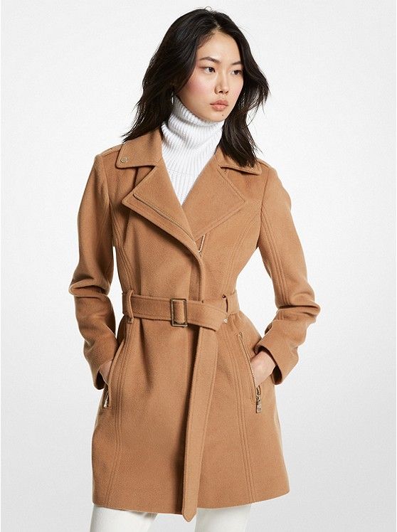 Wool Blend Belted Coat | Michael Kors US