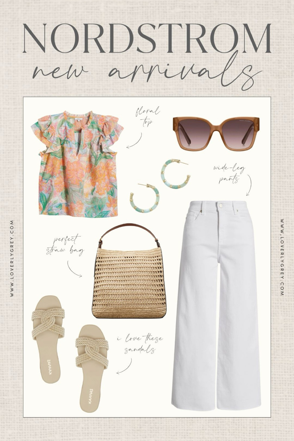 Nordstrom new arrivals. This floral flutter sleeve top and wide-leg white jeans are perfect for summer. Loverly Grey, new arrivals

#LTKStyleTip #LTKBeauty #LTKSeasonal