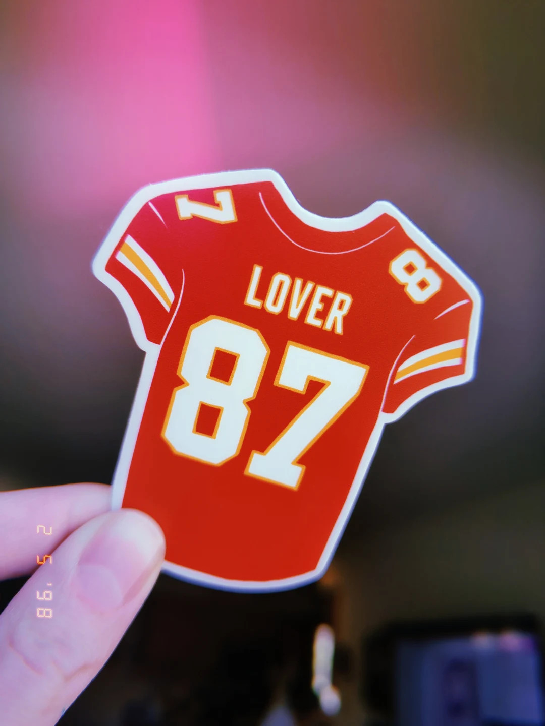 Kansas City Chiefs Travis Kelce X Taylor Swift 87 Lover Jersey Handlettered Illustrated 3 Vinyl S... | Etsy (US)
