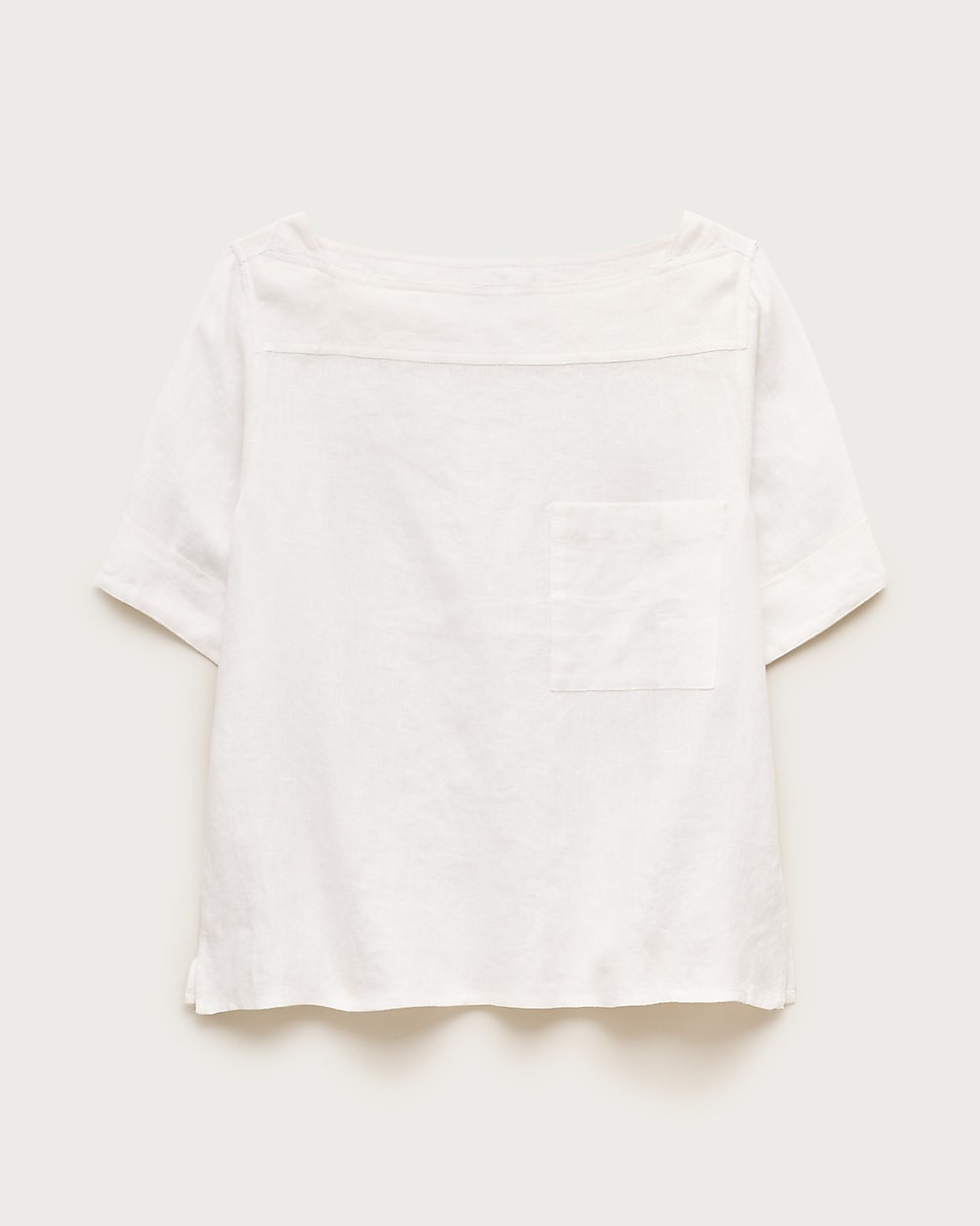Boatneck tee in linen | J. Crew US