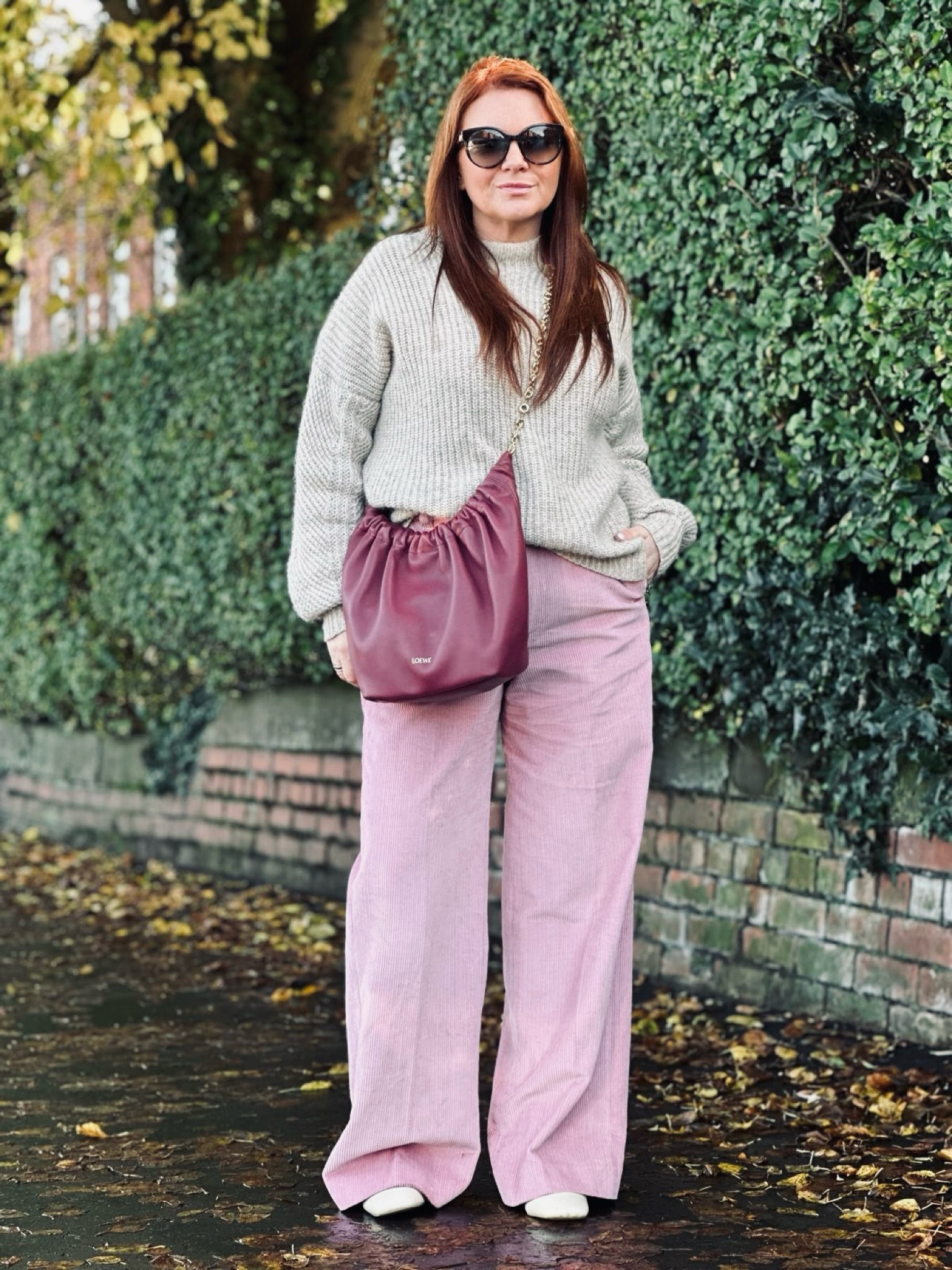 Add texture for a rich, warm Fall/ Autumn look, with the colour of the season- burgundy 

#LTKMidsize #LTKStyleTip #LTKOver40