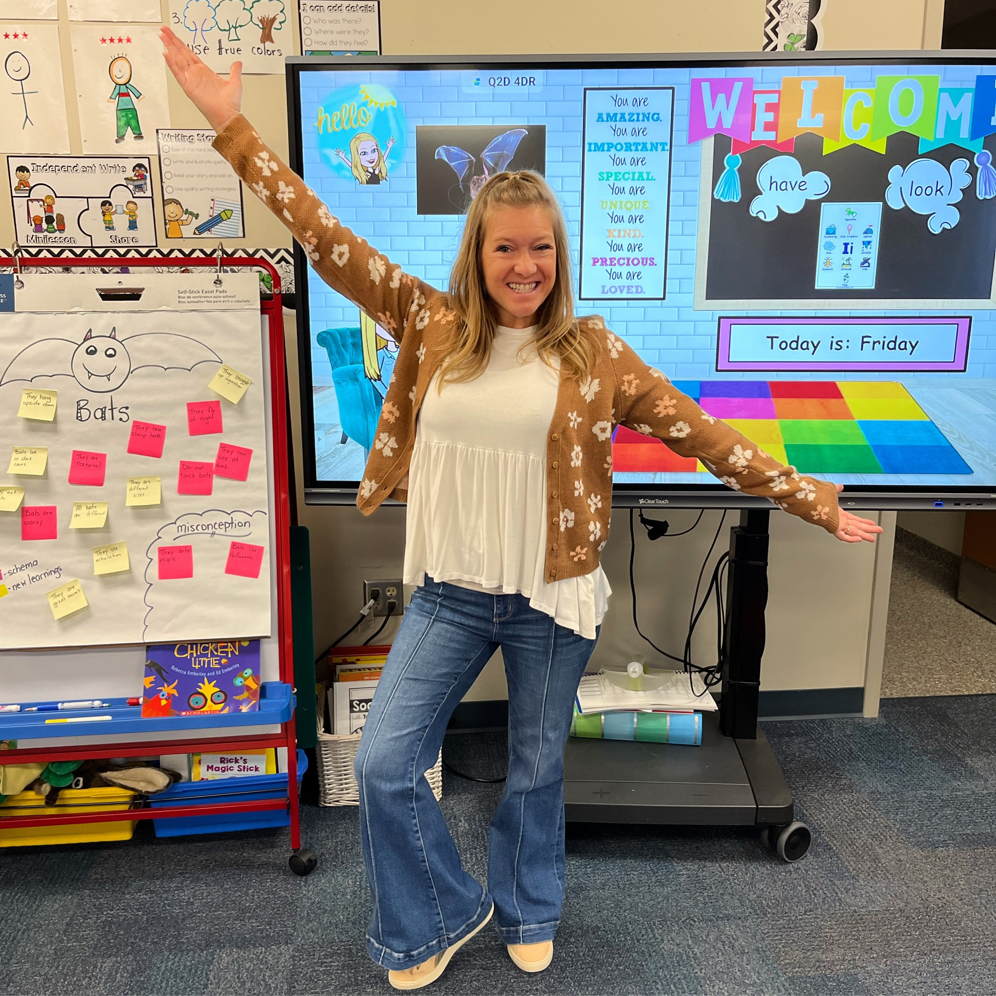 I am seriously loving all of the 90’s styles making a comeback!  These are now my favorite jeans and how cute is this cardigan!?!?

#LTKworkwear #LTKsalealert #LTKunder50