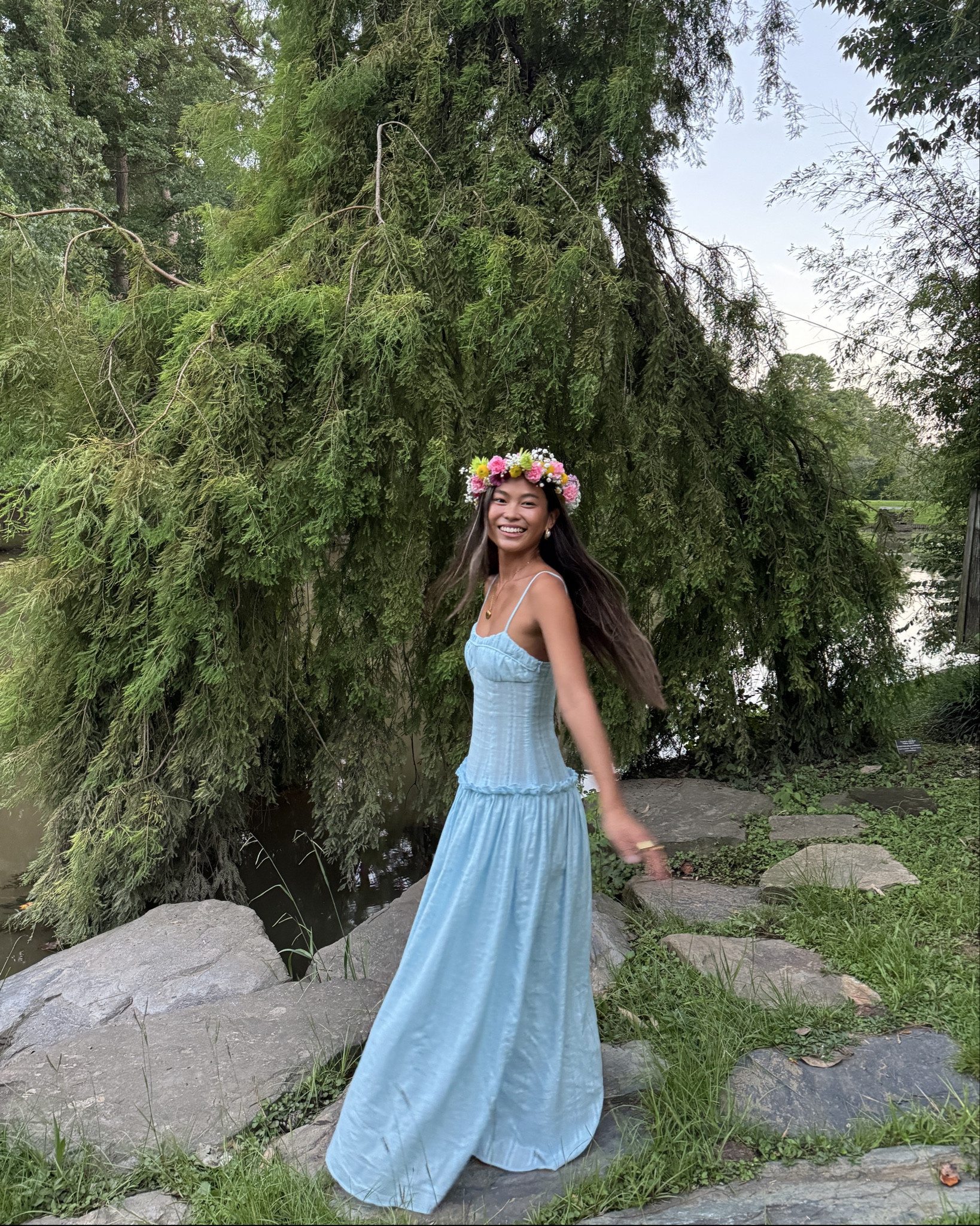 wearing a size 0 in blue 🩵 the Jacinda Drop Waist Maxi Dress comes in multiple colors! It’s slightly sheer in the midsection but has such flattering waist design. It’s one of my new favorite dresses!

#LTKParties #LTKTravel #LTKSeasonal