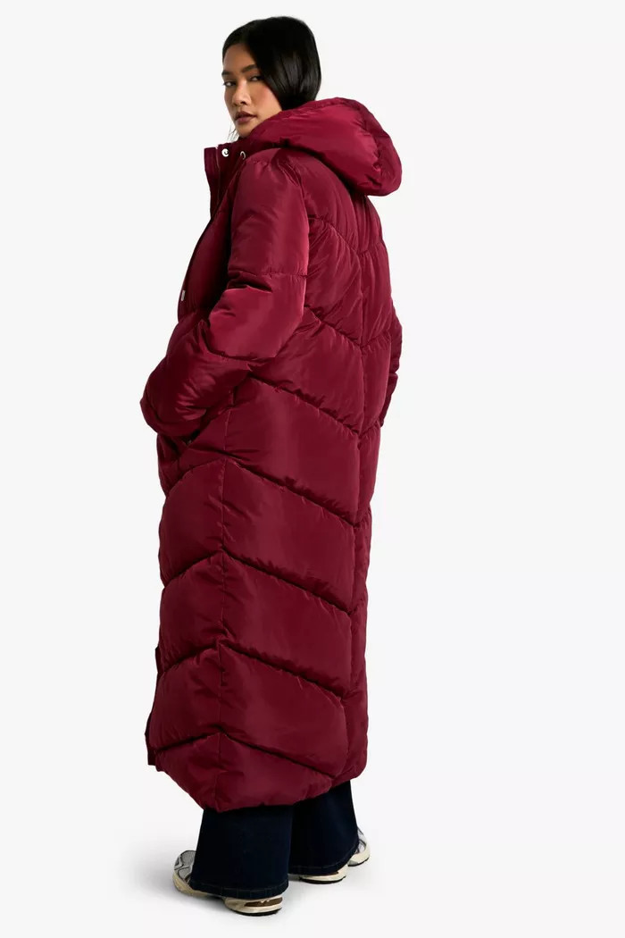 Hooded Maxi Length Puffer | boohoo (US & Canada)