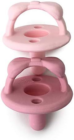 Itzy Ritzy Sweetie Soother Pacifier Set of 2 - Silicone Newborn Pacifiers with Collapsible Handle &  | Amazon (US)