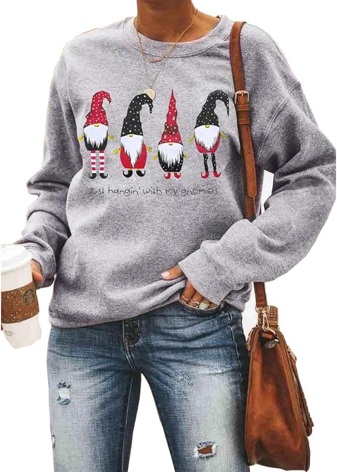 Barlver Womens Christmas Fleece Sweater Fuzzy Pullover Sweatshirt Holiday Vacation Graphic Tees T... | Amazon (US)