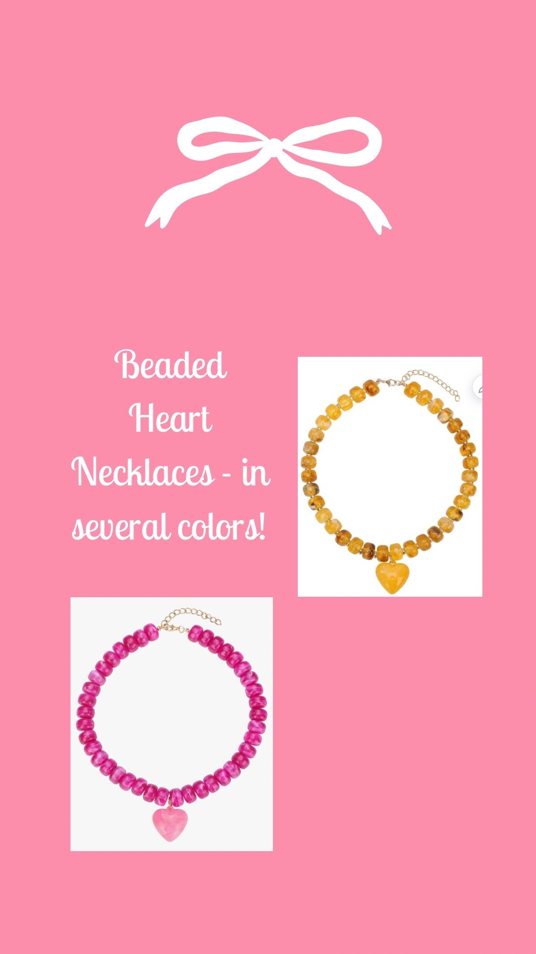Affordable + adorable beaded heart necklaces that come in several colors! 

#LTKSaleAlert