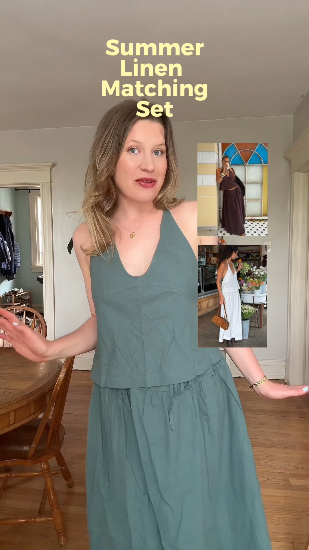 The cutest summer linen matching set! 5'11" wearing size M (fp inspired look for less) 🤍

#matchingset #twopieceset #twopieceoutfit
#SummerFashion

#LTKootd #LTKTall #LTKTravel
