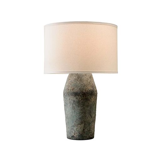 Troy Artifact Moonstone Table Lamp With Linen Shade Ptl1005 | Bellacor | Bellacor