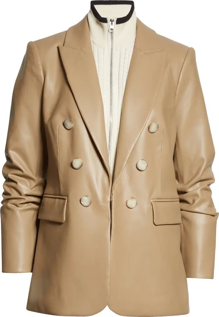 Beacon Faux Leather Dickey Jacket | Nordstrom