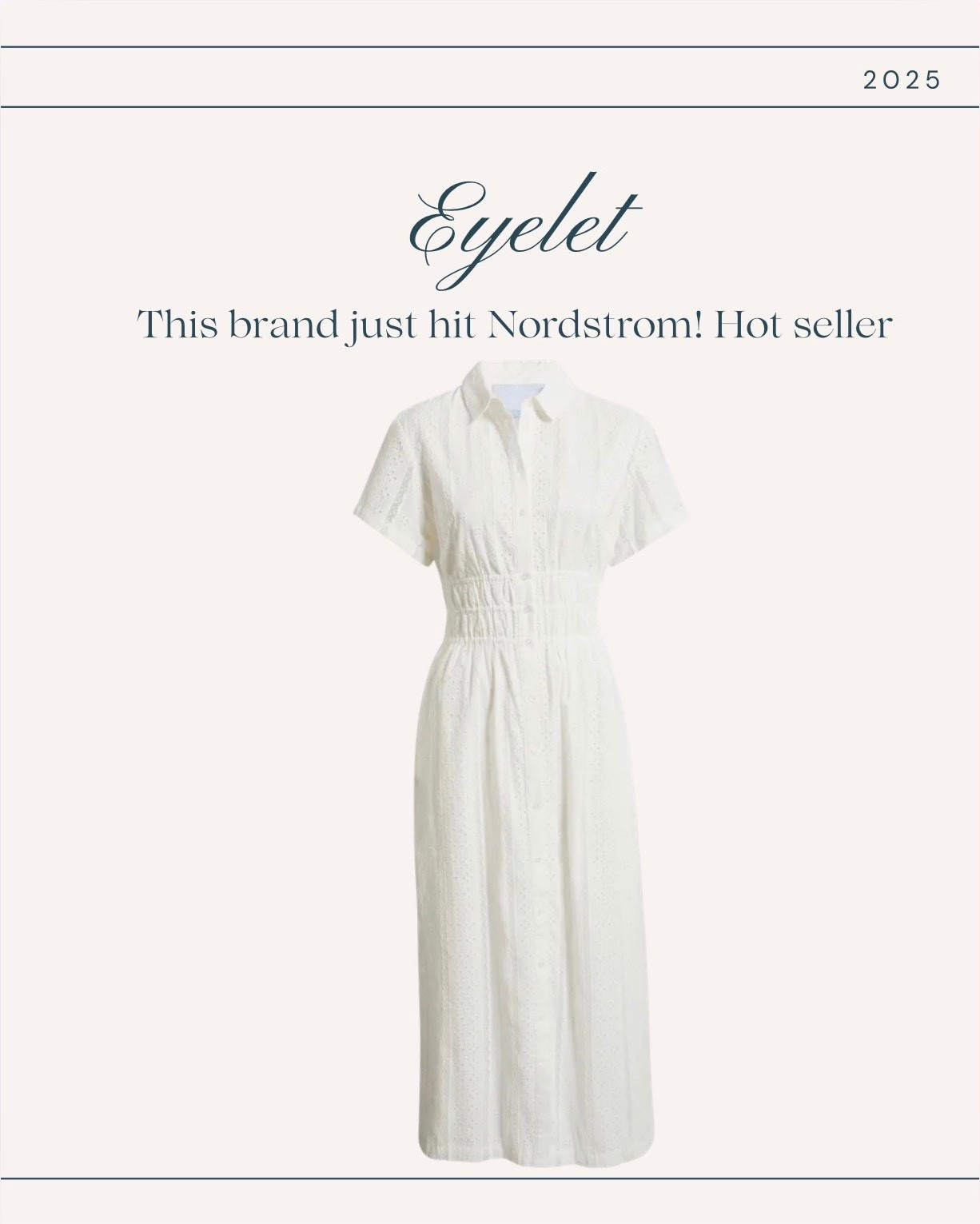 On trend can be classic, too! This eyelet dress is a best seller! s

#LTKdayinmylife #LTKOver40 #LTKMidsize