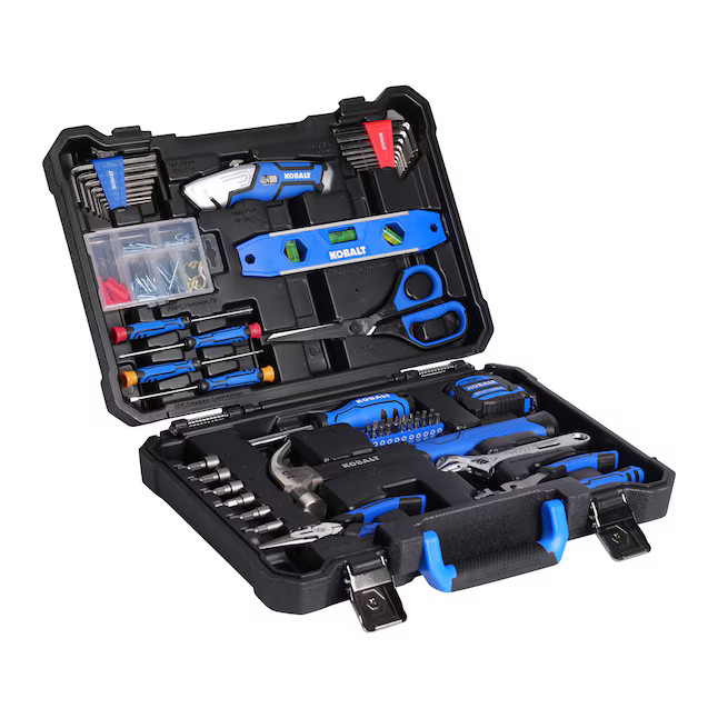Kobalt 158 -Piece Blue Household Tool Set with Folding Case | Lowe's