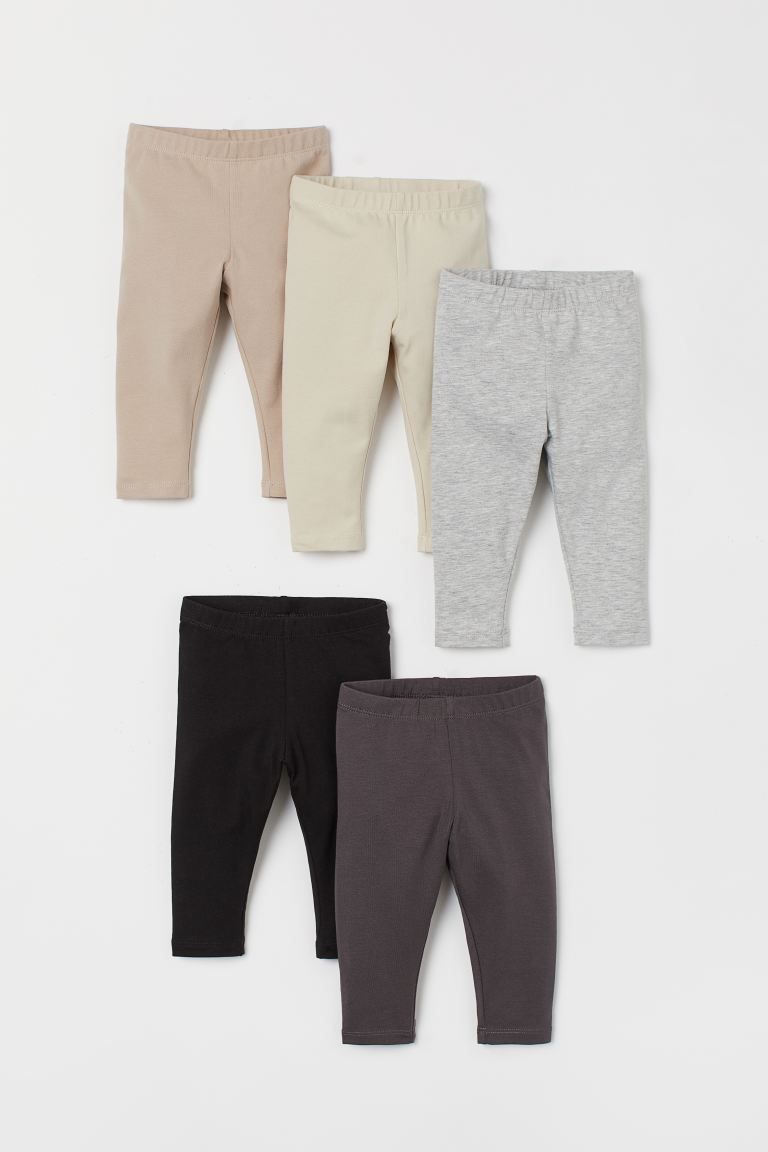 Leggings in soft, organic cotton jersey. Elasticized waistband. | H&M (US + CA)