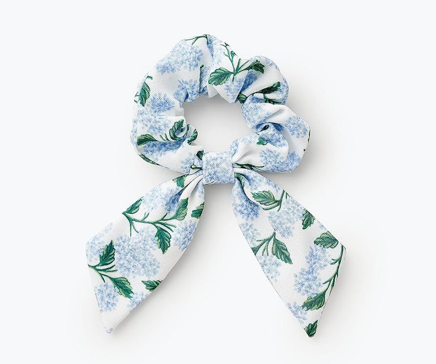 RIFLE PAPER CO. Hydrangea Scrunchie | Silky Floral Scarf Tie For Hair. (3.5" Soft Elastic Band), ... | Amazon (US)