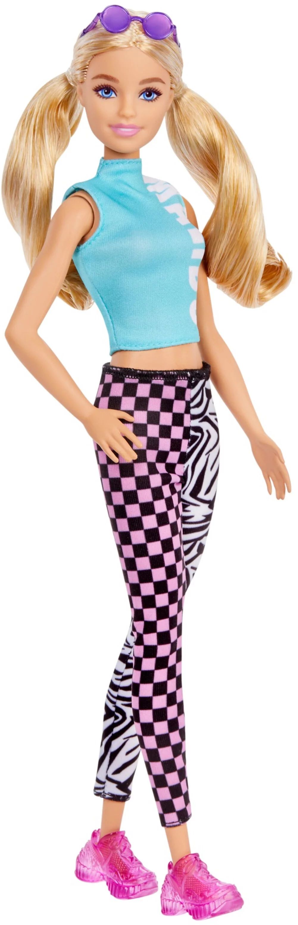 Barbie Fashionistas Doll 158, Long Blonde Pigtails Wearing Teal Sport Top - Walmart.com | Walmart (US)