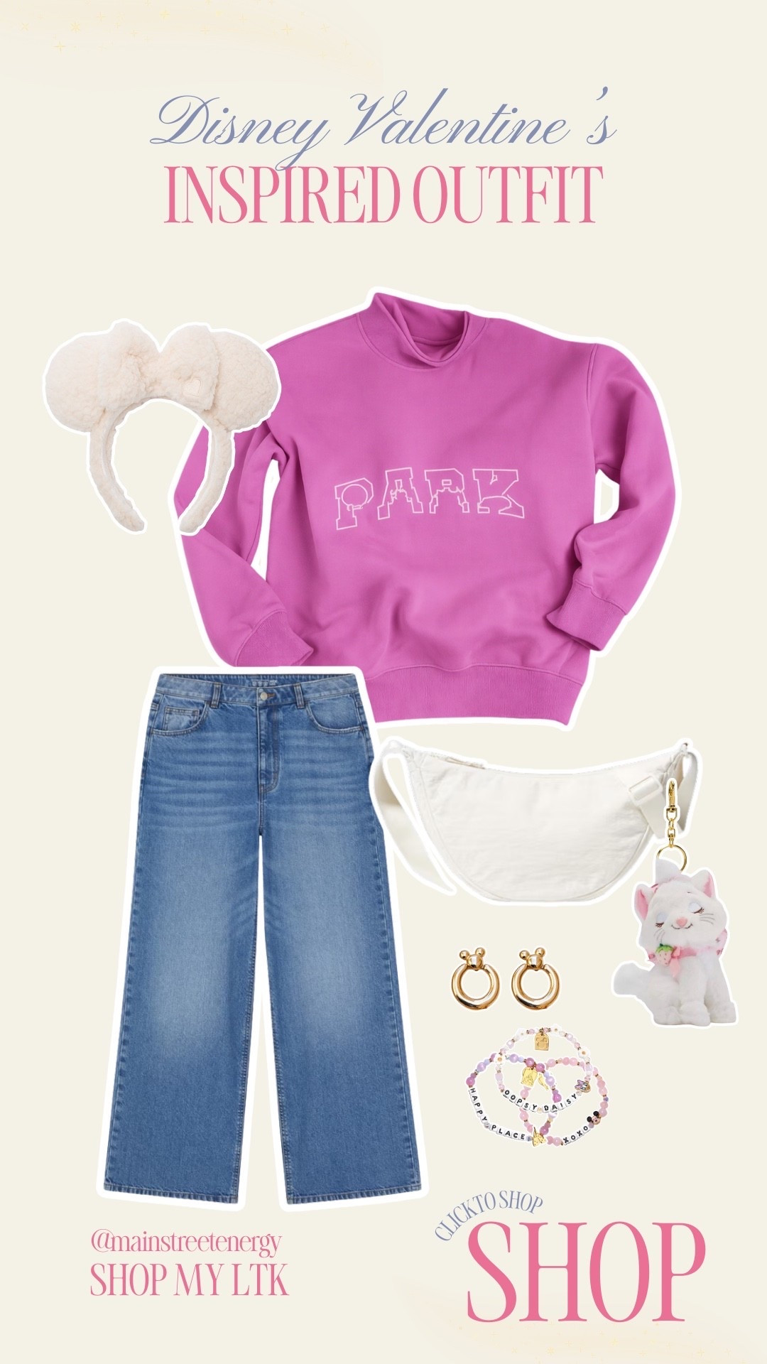 Disney Valentine’s Inspired OOTD 
#disneyoutfit #disneyootd #pinkdisneyoutfit
