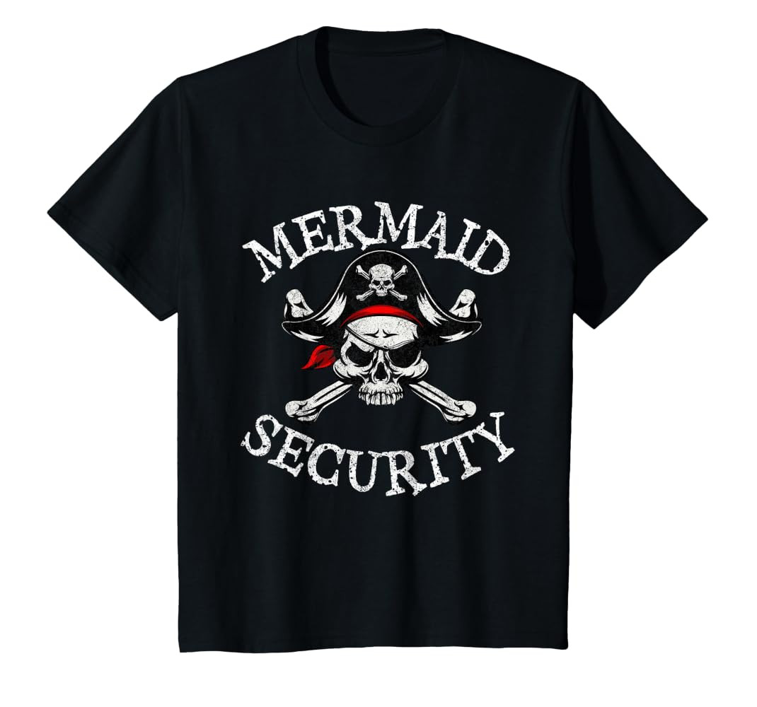 Mermaid Security Pirate Party Dad Brother Family Matching T-Shirt | Amazon (US)