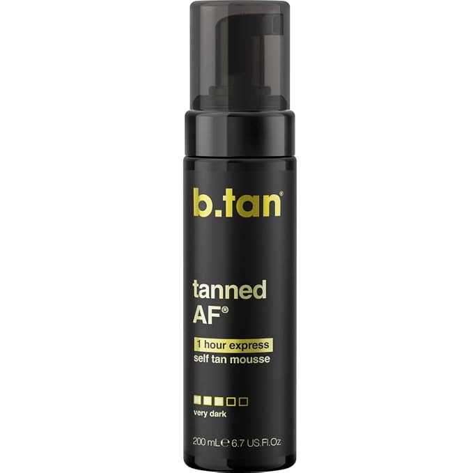 b.tan Dark Self Tanner Mousse | Tanned AF - Best Seller, 1 Hour Express Sunless Tanning Foam, No ... | Amazon (US)
