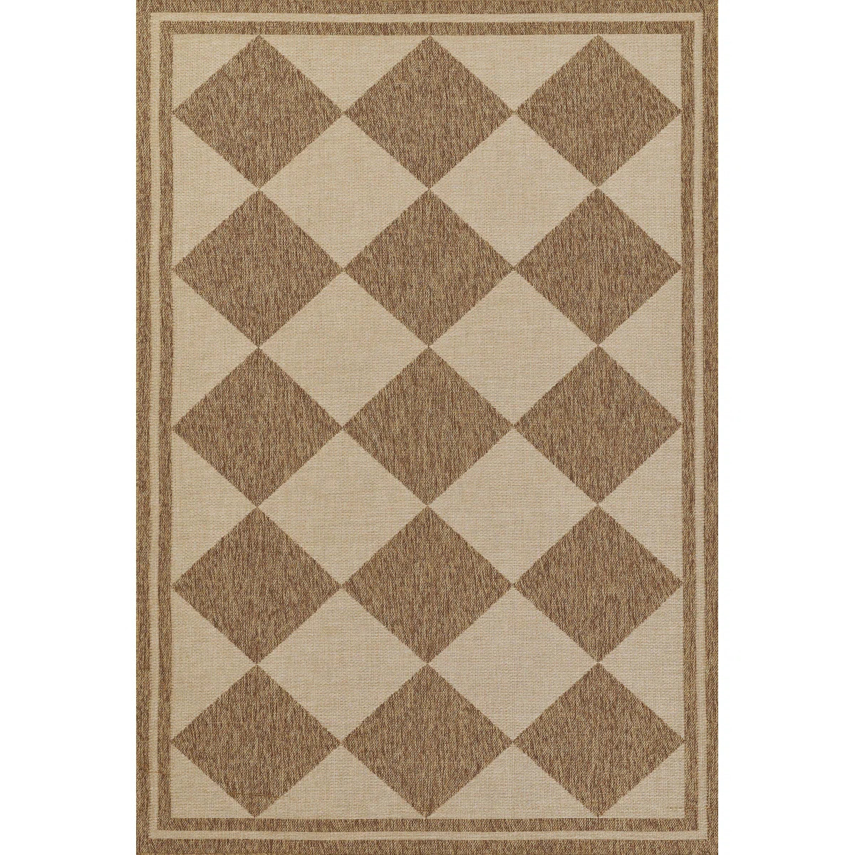 Erin Gates by Momeni Saybrook Diamond Natural Indoor / Outdoor Area Rug | Wayfair North America