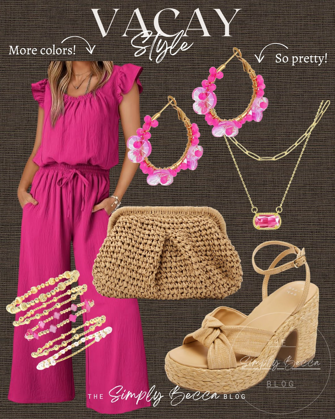 Yayyy, this one flew but it’s back! 😍

@amazon #ltkwomens #ltkfinds #amazonfashion #vacaystyle #vacationoutfits #wovenclutch #pink #goldbracelets 

 #LTKdayinmylife #LTKootd #LTKTravel