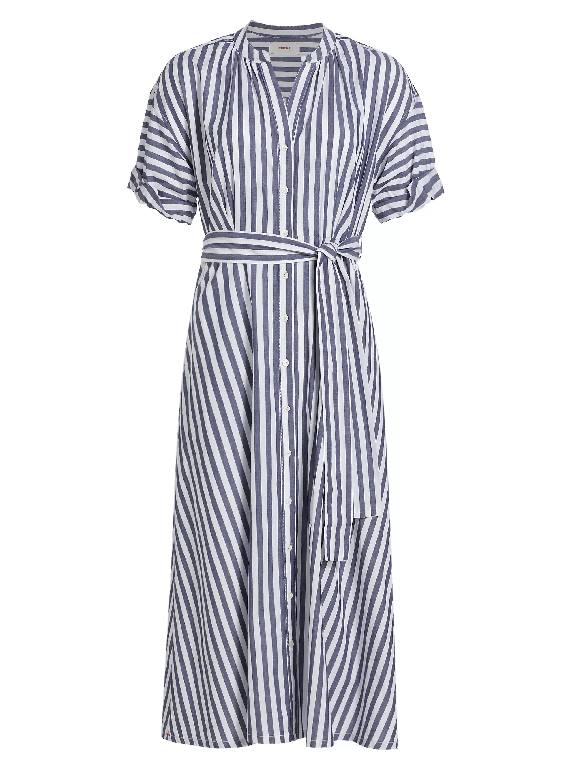 Liora Stripe Cotton Midi-Dress | Saks Fifth Avenue