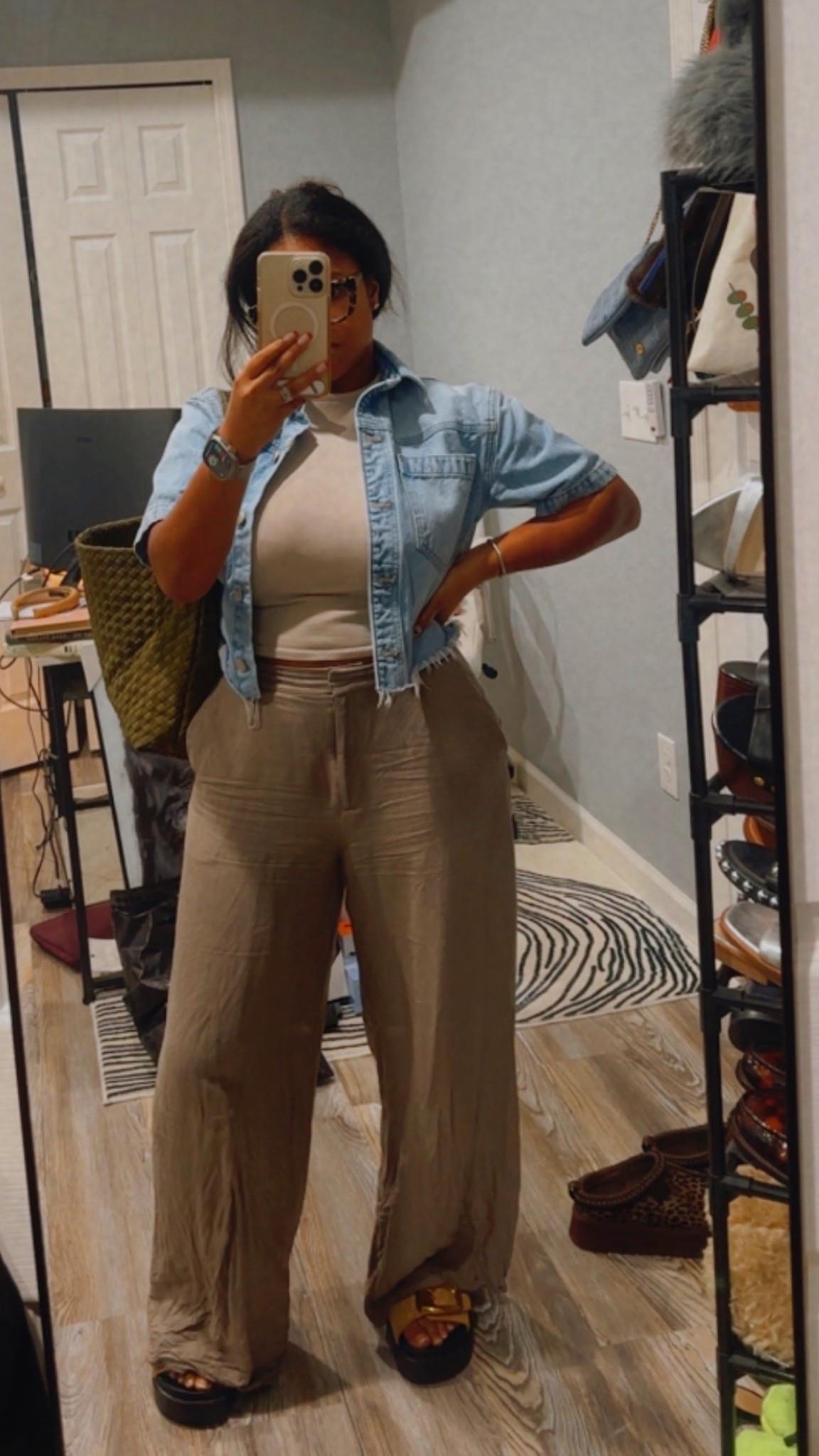 Yesterdays “picking up the kids from school” outfit featuring a sleeveless mock neck top and linen trousers. I tagged some similar options because these clothes aren’t new. 🫣

#LTKdayinmylife #LTKmomlife #LTKootd