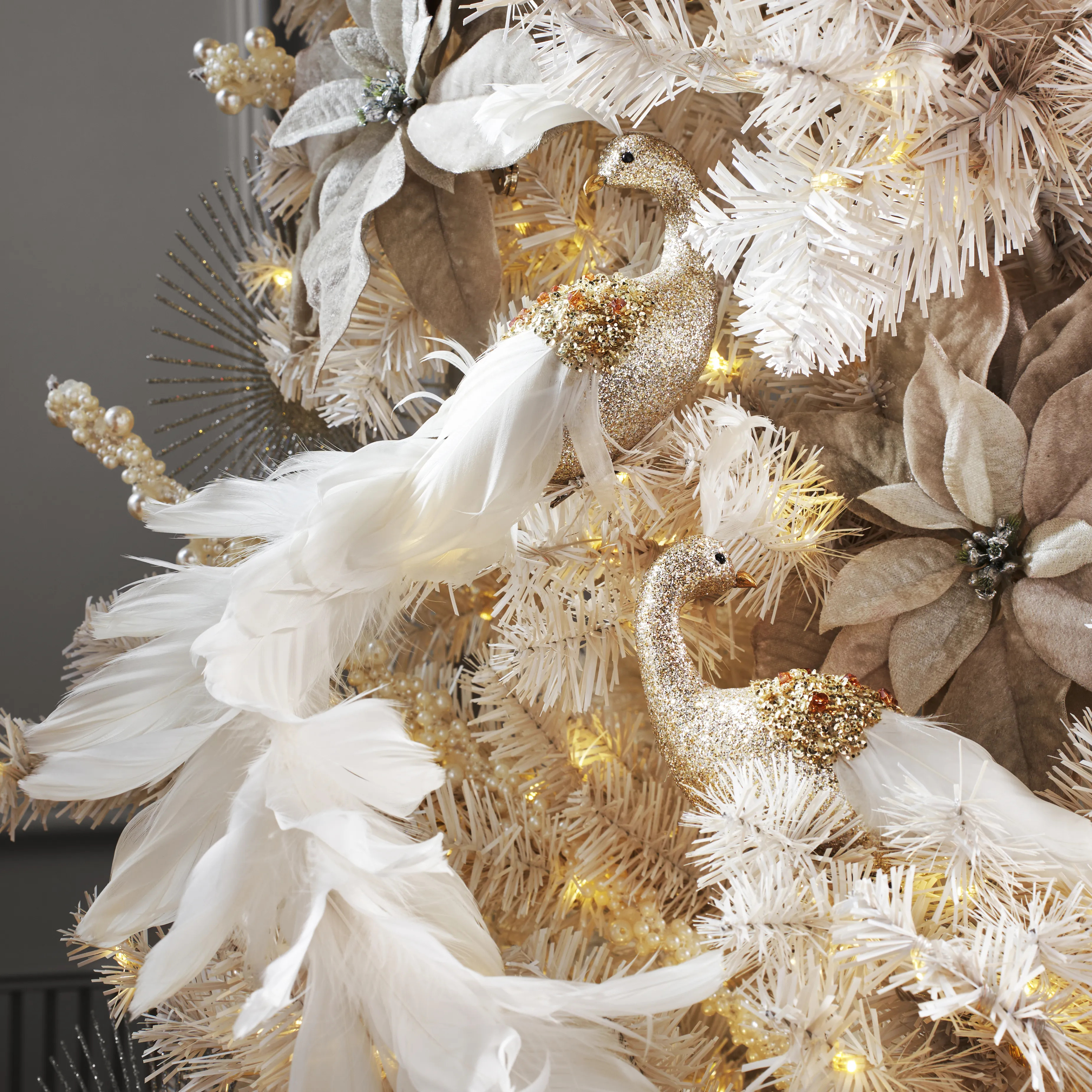 Feathered Peacock Clip - Set of 2 | Z Gallerie