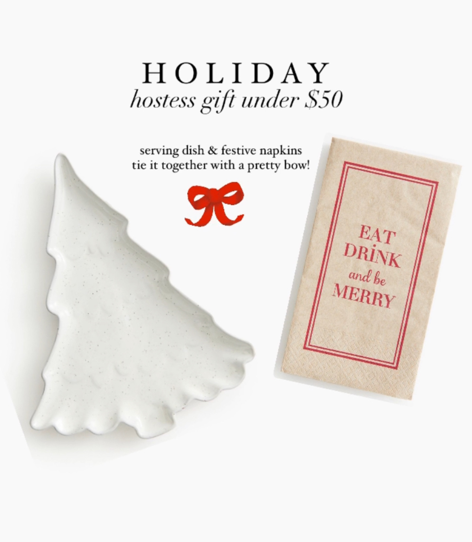 Shop my holiday gift guide! Gifts for the hostess - this gift is a perfect “thank you” that any hostess would love. Pair some festive napkins with a beautiful serving dish! All under $50. 🎄❤️

#LTKwinter #LTKgiftguide
