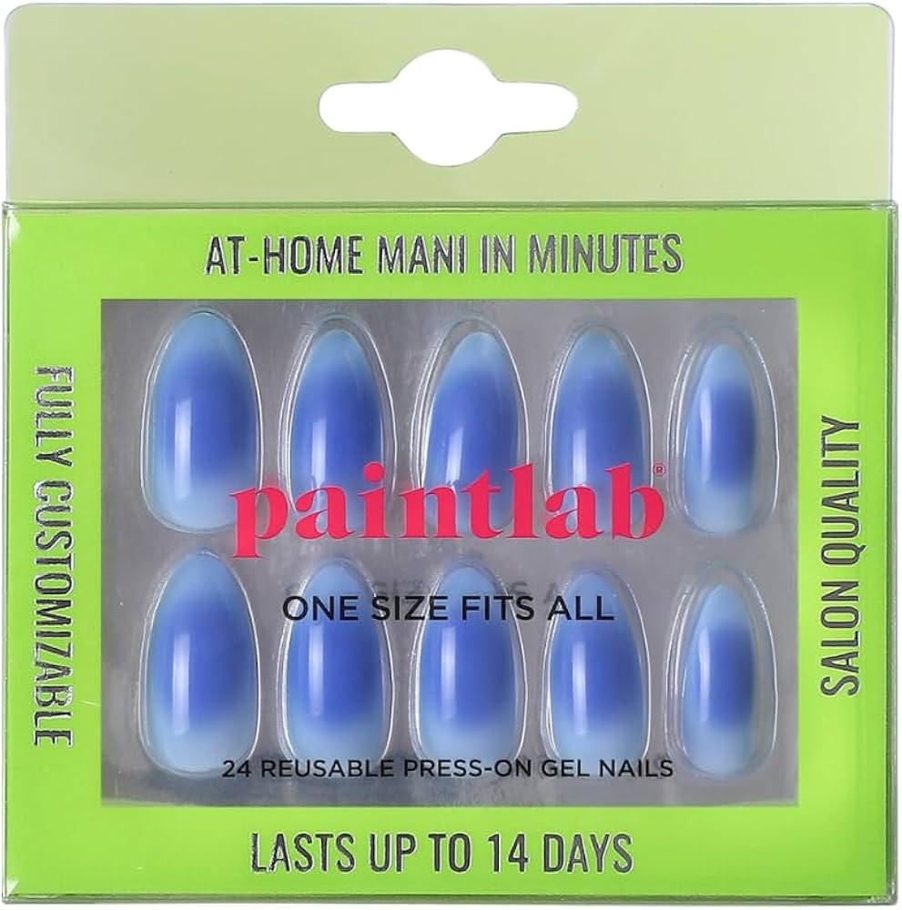 PaintLab Press On Nails Kit for Women – 888 - Aura Almond Fake Nails, 30 Nails in 15 Sizes with... | Amazon (US)