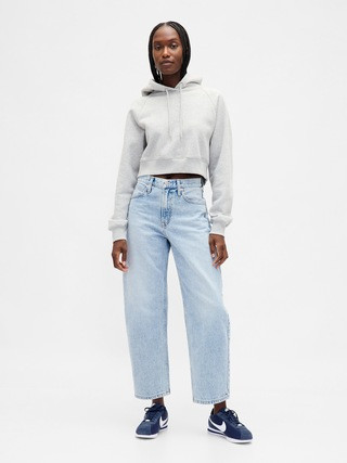 High Rise Crop Barrel Jeans | Gap (US)