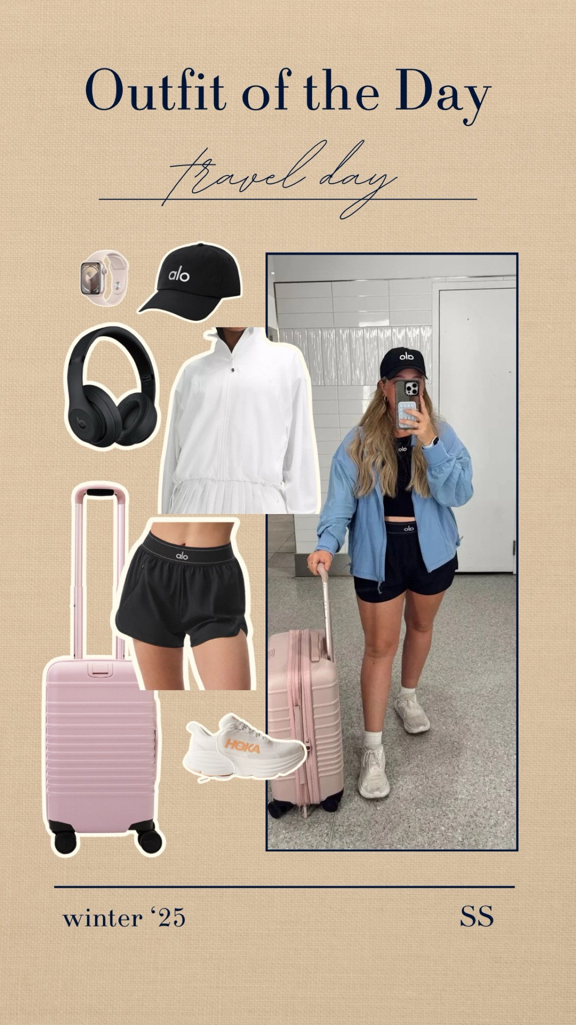 Travel OOTD ✈️🩵 favorite relaxed define jacket from lululemon jacket. They are sold out of the blue, so I linked the white one! Match point shorts from Alo. Size XL 

#LTKFindsUnder100 #LTKActive #LTKMidsize