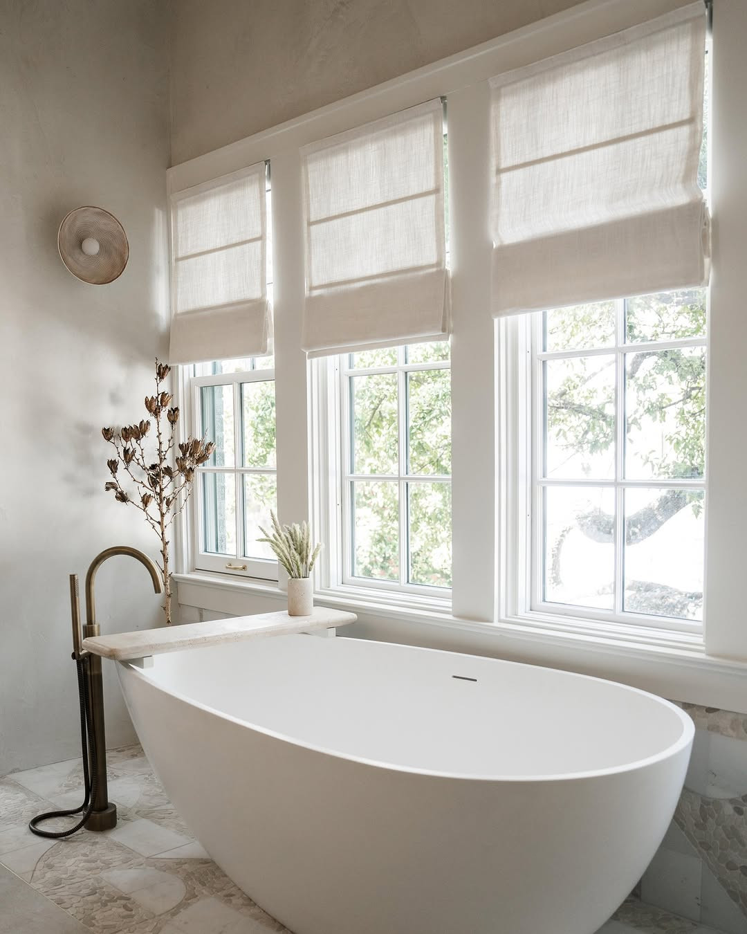 Natural Woven Bamboo Shade - Mist White | TWOPAGES