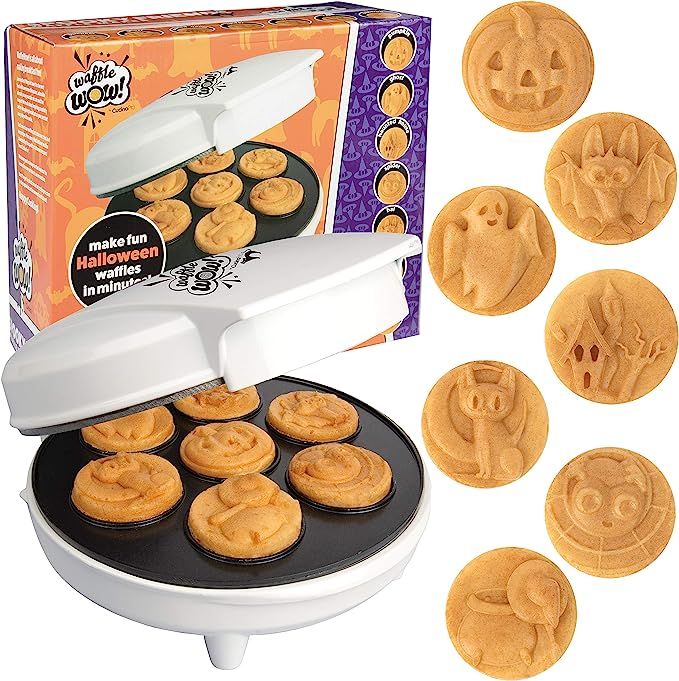 Halloween Mini Waffle Maker - 7 Different Spooky Designs - Make Breakfast Fun This Fall with Elec... | Amazon (US)