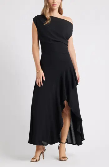 Cascading Off the Shoulder Evening Dress | Nordstrom